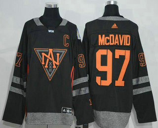 Men's North America Hockey #97 Connor McDavid Black 2016 World Cup of Hockey Stitched WCH Game Jersey