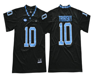 Men's UNC North Carolina Tar Heels #10 Mitchell Trubisky Black Stitched NCAA Nike College Football Jersey