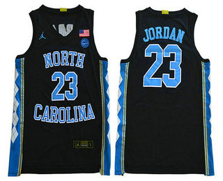 Men's North Carolina Tar Heels #23 Michael Jordan Black 2019 College Basketball Brand Jordan Swingman Stitched NCAA Jersey