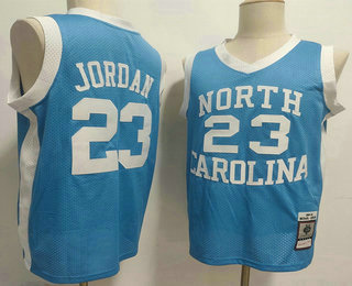 Men's North Carolina Tar Heels #23 Michael Jordan Light Blue 1983-84 Swingman Throwback Jersey