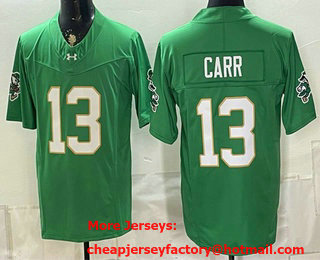 Men's Notre Dame Fighting Irish #13 Riley Leonard Limited Green FUSE College Football Jersey