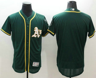 Men's Oakland Athletics Blank Green 2016 Flexbase Baseball Jersey