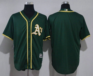 Men's Oakland Athletics Blank Green Alternate Stitched MLB Cool Base Jersey
