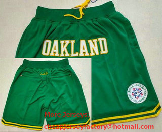 Men's Oakland Athletics Green Just Don Shorts