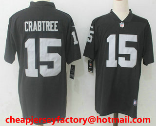 Men's Oakland Raiders #15 Michael Crabtree Black 2017 Vapor Untouchable Stitched NFL Nike Limited Jersey