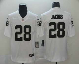 Men's Oakland Raiders #28 Josh Jacobs White 2019 Vapor Untouchable Stitched NFL Nike Limited Jersey