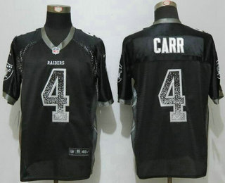Men's Oakland Raiders #4 Derek Carr Black Drift Stitched NFL Nike Fashion Jersey