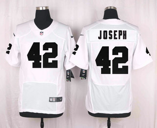 Men's Oakland Raiders #42 Karl Joseph White Road Stitched NFL Nike Elite Jersey