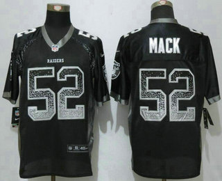 Men's Oakland Raiders #52 Khalil Mack Black Drift Stitched NFL Nike Fashion Jersey