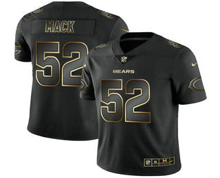 Men's Oakland Raiders #52 Khalil Mack Black Gold 2019 Vapor Untouchable Stitched NFL Nike Limited Jersey