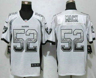 Men's Oakland Raiders #52 Khalil Mack White Drift Stitched NFL Nike Fashion Jersey