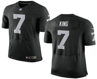 Men's Oakland Raiders #7 Marquette King Black Team Color NFL Nike Elite Jersey