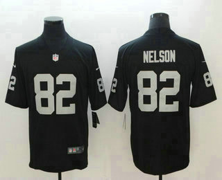 Men's Oakland Raiders #82 Jordy Nelson Black 2018 Vapor Untouchable Stitched NFL Nike Limited Jersey