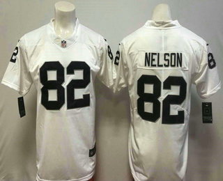 Men's Oakland Raiders #82 Jordy Nelson White 2018 Vapor Untouchable Stitched NFL Nike Limited Jersey