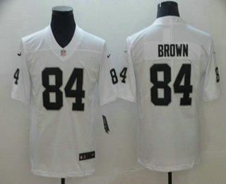 Men's Oakland Raiders #84 Antonio Brown White 2017 Vapor Untouchable Stitched NFL Nike Limited Jersey