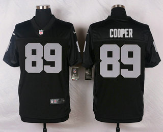 Men's Oakland Raiders #89 Amari Cooper Black Team Color Stitched NFL Nike Elite Jersey