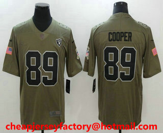Men's Oakland Raiders #89 Amari Cooper Olive 2017 Salute To Service Stitched NFL Nike Limited Jersey