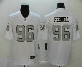 Men's Oakland Raiders #96 Clelin Ferrell White 2016 Color Rush Stitched NFL Nike Limited Jersey