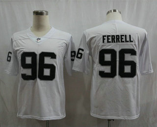 Men's Oakland Raiders #96 Clelin Ferrell White 2017 Vapor Untouchable Stitched NFL Nike Limited Jersey