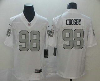 Men's Oakland Raiders #98 Maxx Crosby White 2016 Color Rush Stitched NFL Nike Limited Jersey