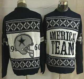 Men's Dallas Cowboys Grey With Black NFL Sweater 01