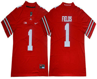 Men's Ohio State Buckeyes #1 Justin Fields Red 2017 Vapor Untouchable Stitched Nike NCAA Jersey