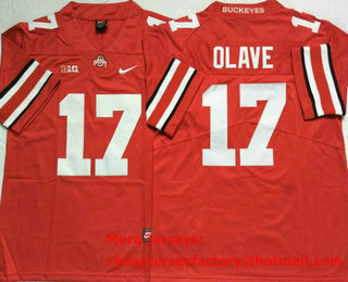Men's Ohio State Buckeyes #17 Chris Olave Red 2017 Vapor Untouchable Stitched Nike NCAA Jersey