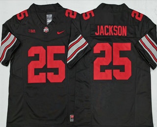 Men's Ohio State Buckeyes #25 Bo Jackson Black 2025 FUSE College Football Jersey