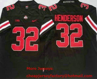 Men's Ohio State Buckeyes #32 TreVeyon Henderson Black 2022 Vapor Untouchable Stitched Nike Jersey