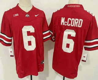 Men's Ohio State Buckeyes #6 Kyle McCord Red FUSE College Football Jersey
