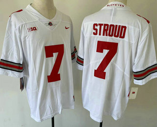 Men's Ohio State Buckeyes #7 CJ Stroud White 2022 Vapor Untouchable Stitched Nike Jersey