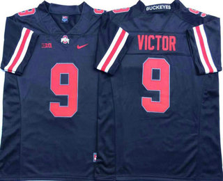 Men's Ohio State Buckeyes #9 Binjimen Victor Black Stitched College Football Nike NCAA Jersey