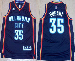 Men's Oklahoma City Thunder #35 Kevin Durant Revolution 30 Swingman 2016 Black Jersey