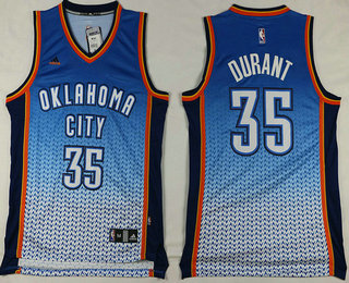 Men's Oklahoma City Thunder #35 Kevin Durant Revolution 30 Swingman Blue Fashion Jersey