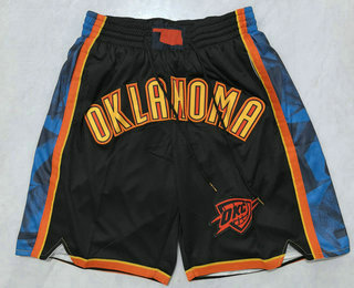 Men's Oklahoma City Thunder Black  City Swingman Shorts