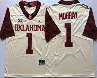 Men's Oklahoma Sooners #1 Kyler Murray White 47 Game Winning Streak College 2017 Vapor Untouchable Limited Jersey
