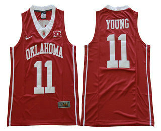 Men's Oklahoma Sooners #11 Trae Young Red Limited Stitched College Football Nike NCAA Jersey