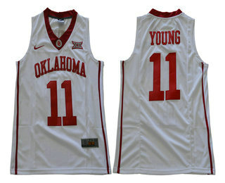 Men's Oklahoma Sooners #11 Trae Young White Limited Stitched College Football Nike NCAA Jersey