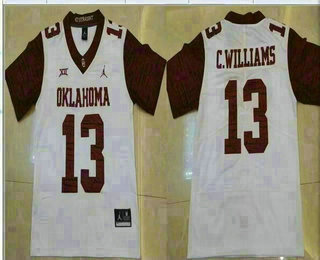 Men's Oklahoma Sooners #13 Caleb Williams White 47 Game Winning Streak College 2021 Vapor Untouchable Limited Jersey