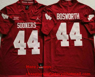 Men's Oklahoma Sooners #44 Brian Bosworth Red College Football Jersey