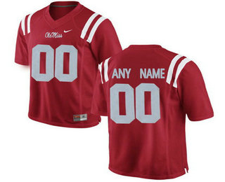 Men's Ole Miss Rebels Customized College Alumni Football Limited Jersey - Red