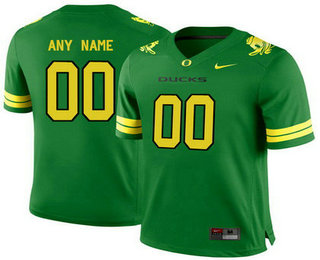 Men's Oregon Duck Customized College Football Limited Jerseys - Apple Green