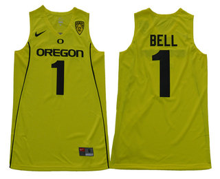 Men's Oregon Ducks #1 Jordan Bell Yellow College Basketball 2017 Nike Swingman Stitched NCAA Jersey