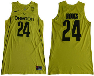 Men's Oregon Ducks #24 Dillon Brooks Yellow College Basketball 2017 Nike Swingman Stitched NCAA Jersey