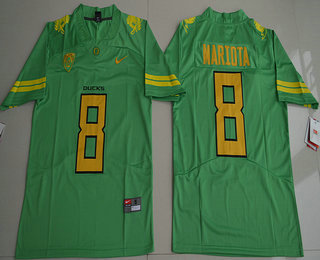 Men's Oregon Ducks #8 Marcus Mariota Green Limited Stitched College Football 2016 Nike NCAA Jersey