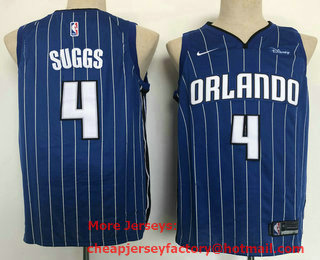 Men's Orlando Magic #4 Jalen Suggs Royal Blue 2021 Nike Swingman Stitched Jersey With Sponsor Logo