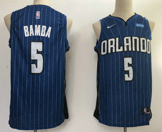 Men's Orlando Magic #5 Mohamed Bamba Royal Blue 2018 Nike Swingman Stitched NBA Jersey