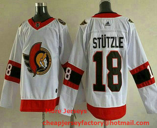 Men's Ottawa Senators #18 Tim Stutzle White Authentic Jersey