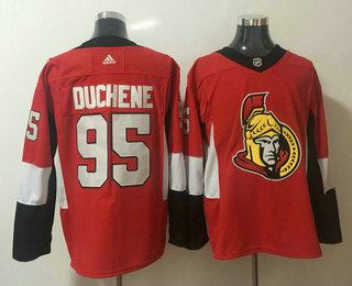 Men's Ottawa Senators #95 Matt Duchene Red Home 2017-2018 Hockey Stitched NHL Jersey