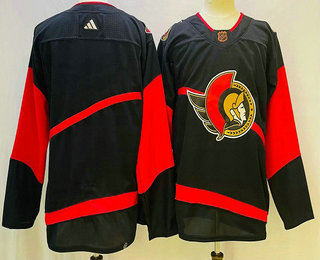 Men's Ottawa Senators Blank Black 2022 Reverse Retro Authentic Jersey